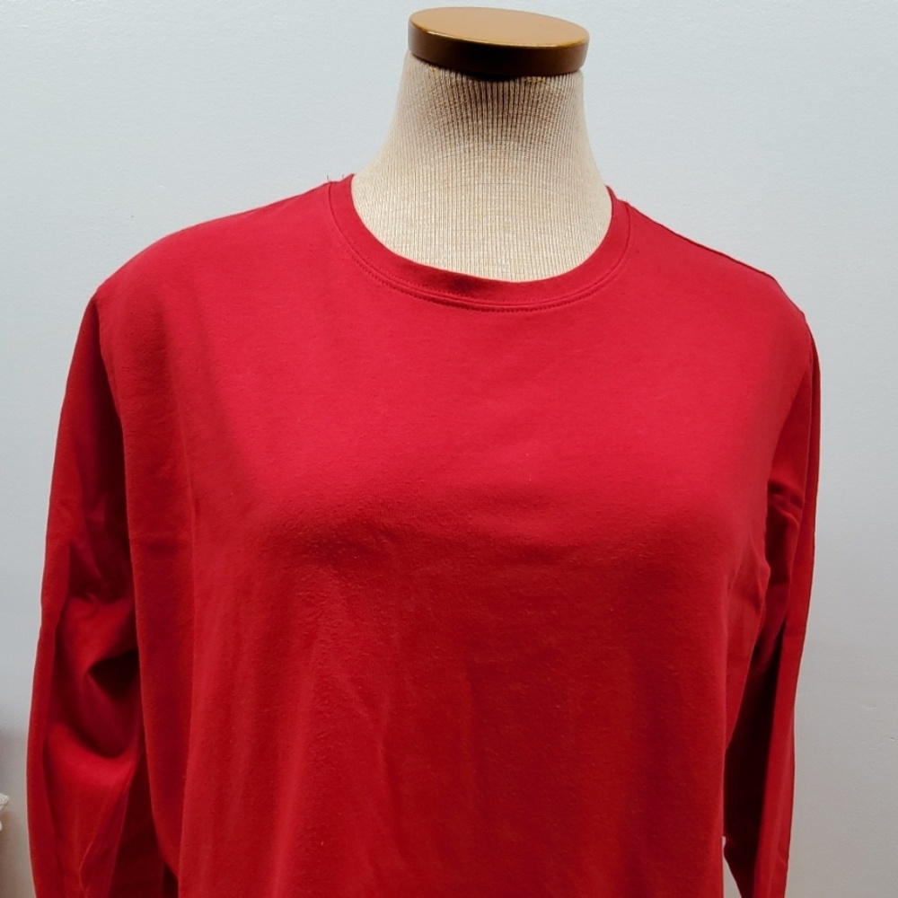 CATO Woman's Christmas Day Red Basic Long Sleeve XL Shirt